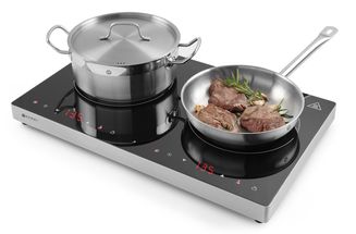 Hendi Dubbele Inductie Kookplaat Display Line - 3500 W - zwart